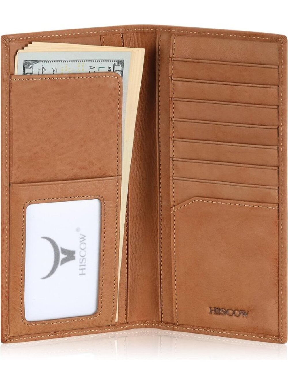 Slim Long Wallet for Men | Full Grain Leather | Aniline Tan | Stylish & Durable